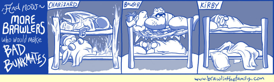 Hey Dedede, call dibs on the top bunk next time!
